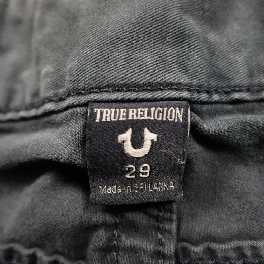 True Religion Ricky Short Men’s‎ 29 Washed Navy Cutoff Denim Jean Shorts